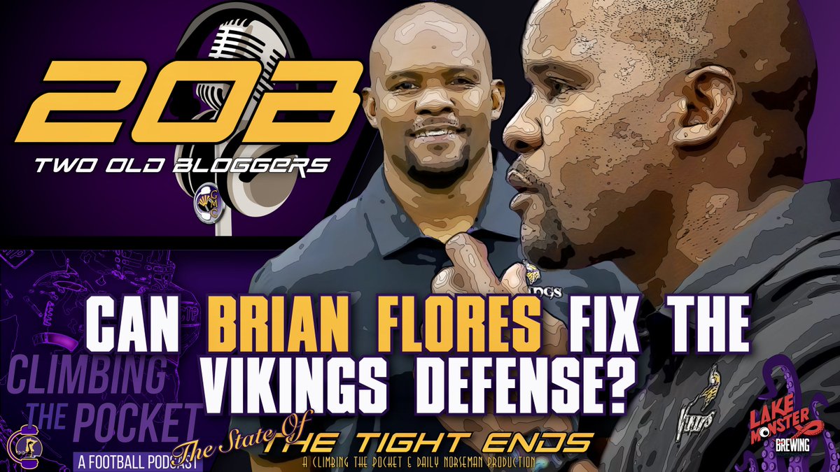 Luft_Krigare's tweet photo. Can Brian Flores Fix The Vikings Defense?

on Two Old Bloggers w/ @KickassblogVike &amp; me.

Brian Flores &amp; first impressions
#Vikings - Tight Ends
Quick Hitters 

Analysis from @Climb_ThePocket, @DailyNorseman, &amp; @LakeMonsterBrew &amp; @thatsbadassmn 
#SKOL! https://t.co/SsxHR3aFE4 https://t.co/m4Dw3JTMn6