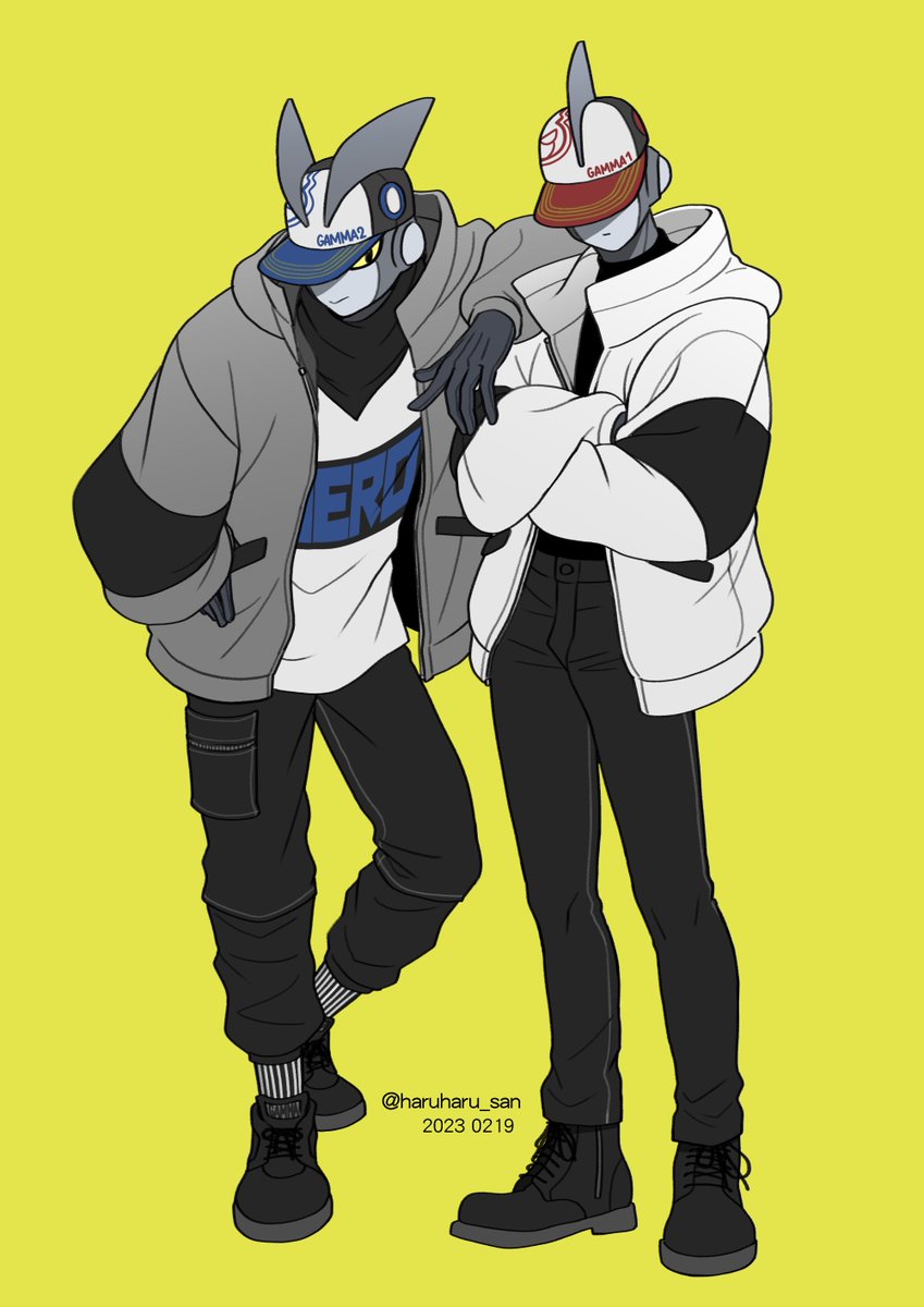 「#お着替えガンマ そういえばこのタグがあったんだと思い、過去に描いた女装とかじゃ」|春さんのイラスト