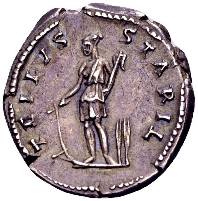 AgoraCoins's tweet photo. Hadrians’ reign was  one of the Roman Empires most prosperous times. The “Tellus Stabil” reverse of this coin refers to that. 
Hadrian. Rome, 133-135 AD. AR denarius, 3.03 gr. 
RIC 2052.  NAC / Spink Taisei, 16 November 1994, lot 403.
Old cabinet tone. EF
https://t.co/JCTJIuqNIz https://t.co/0ZnTeJMKHl