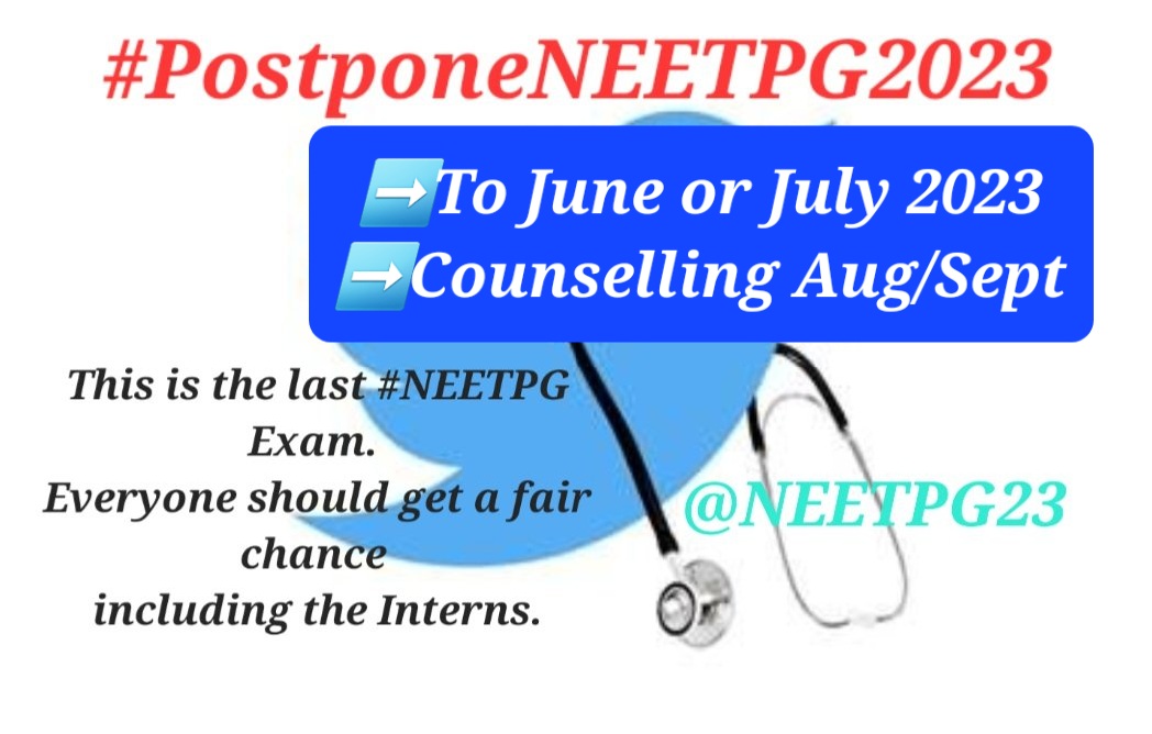 NEETPG2026's tweet photo. Our Respected🙏 PM ji @PMOIndia
@narendramodi 
Respected🙏 @MoHFW_INDIA @OfficeOf_MM @mansukhmandviya
Respected🙏 @NMC_IND 
➡️Plz🙏 #PostponeNEETPG2023 to June/July.
➡️We Want Mental Peace✌️ 
#DelayNEETPG23 #NEETPG23
#NEETPG2023 #MBBS #Doctors #MedTwitter #medstudents #India https://t.co/oxO7tI6cnt