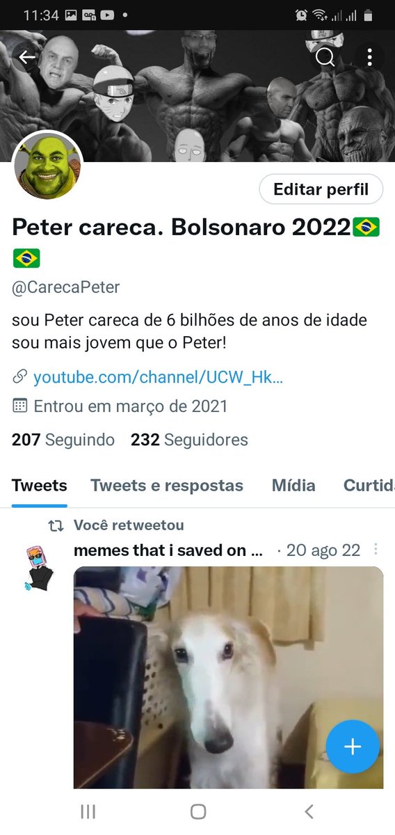 CarecaPeter's tweet photo. Kjkjkkkjkkk recuperei essa conta minha primeira coisa é tirar esse nome horrível do Bolsonaro https://t.co/yMAX8uUyYJ