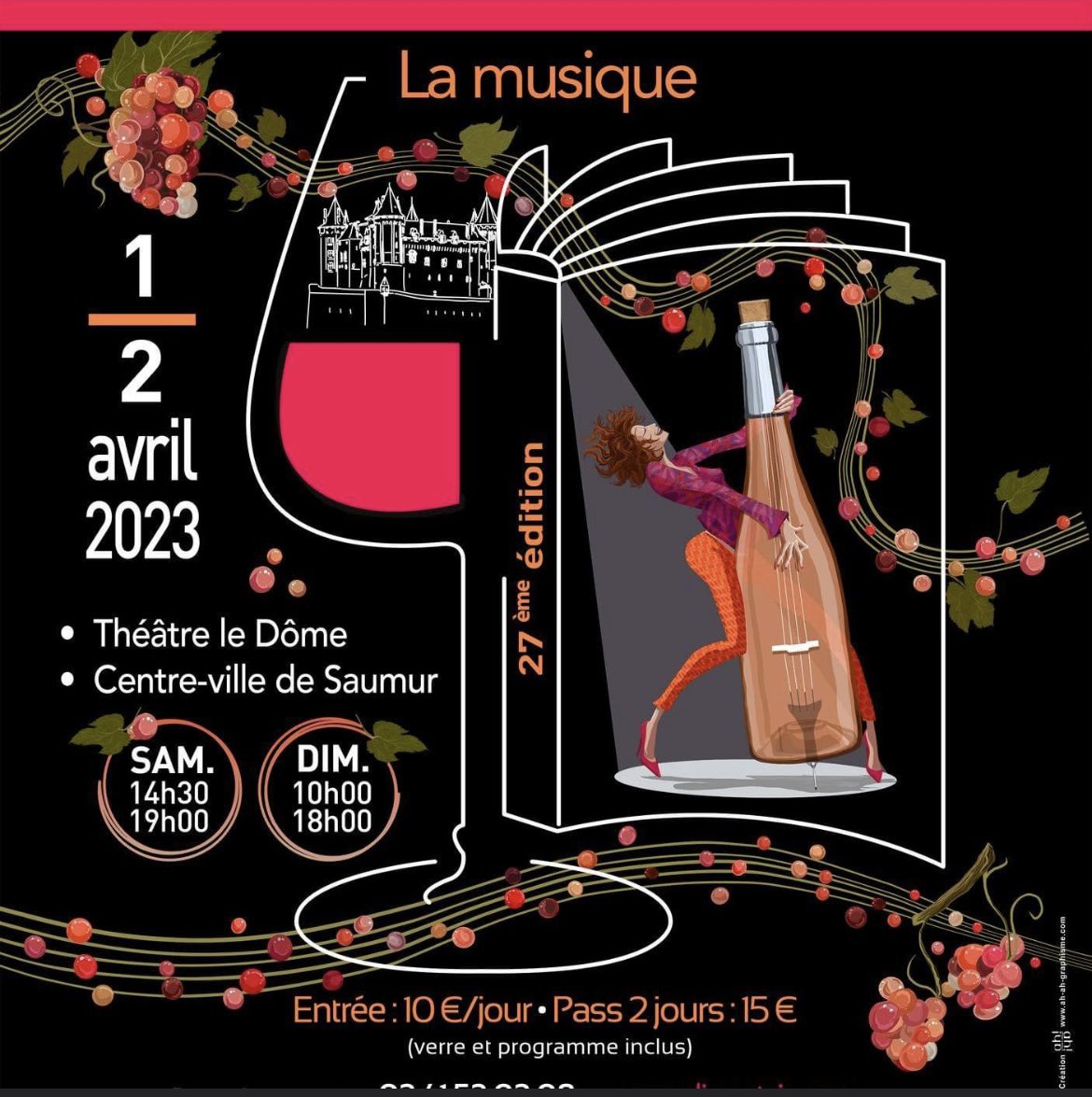 Et ce n’est pas un poisson 🐟 Les prochaines Journées du #livreetvin commenceront le 1er avril. Rendez-vous à Saumur pour cette nouvelle édition consacrée à la musique.