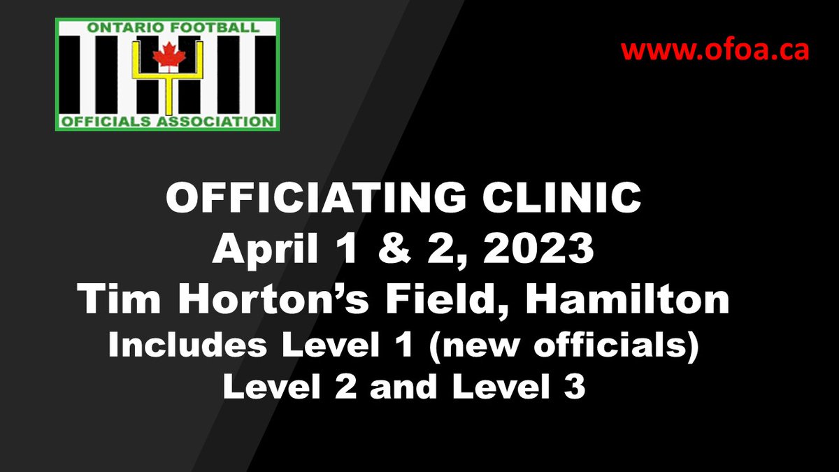 Ontario Football Officials Assoc. tweet media