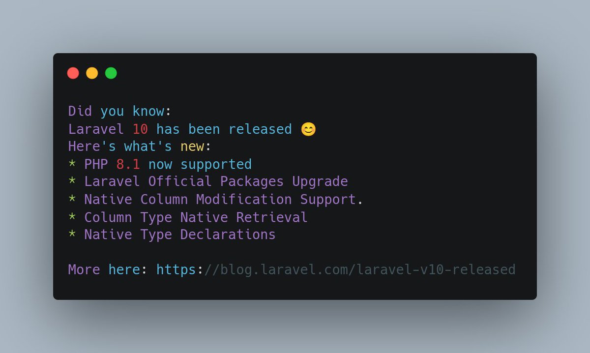 DanielSundayEf1's tweet image. Laravel 10 has been released 😊
More here: blog.laravel.com/laravel-v10-re…
#laravel_tips