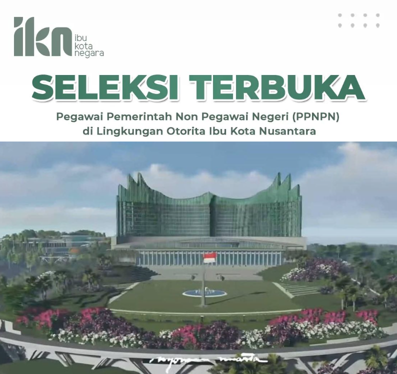 teknobgt's tweet photo. SELEKSI TERBUKA 
PEGAWAI PEMERINTAH NON PNS DI IKN
Pendaftaran akan dibuka pada tanggal 20 hingga 24 Februari 2023. Link dan Syarat Pendaftaran Cek disini ->>🔗https://t.co/lvmo8a70YJ #IKN #ppnpn #lowongankerja https://t.co/Lac3F8FD20
