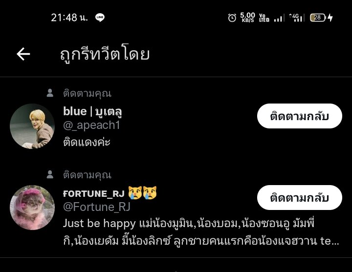 2 คนที่รีทวิต ส่งเลขมาได้เลยครับ

@_apeach1 
@Fortune_RJ