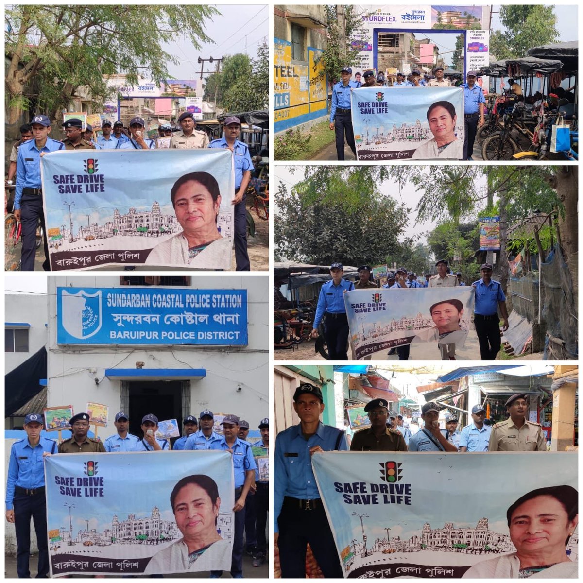 Today (19/02/23) Sundarban Coastal PS organised Safe Drive Save Life programme at Chotomollakhali Bazar Area.