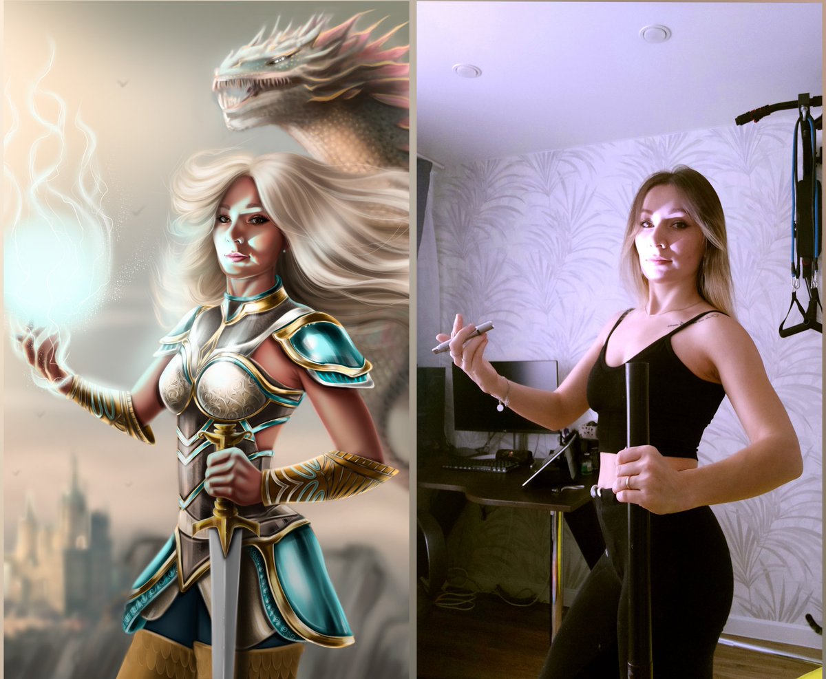 Selfportrait for <a href="/King_PRomulus/">King Romulus 🌐</a>.  
I am a peaceful warrior and witch. And I have a magic dragon.

P. S. It was fun to pose for a photo with a vacuum cleaner tube and a flashlight 😆.
OS 👇
opensea.io/assets/ethereu…

#King_PRomulus #WarriorStrong #KingRomulusContest #warmprod