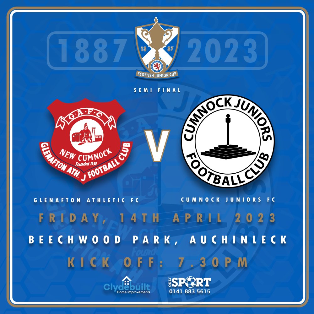 First up, some Friday Night football on 14th April 2023 as <a href="/GlenaftonAJFC/">Glenafton Athletic</a> will take on <a href="/CumnockJnrsFC/">Cumnock Juniors FC ⭐️⭐️⭐️</a> at #beechwoodpark, home of <a href="/atfc1909/">Auchinleck Talbot</a> with a 7.30pm KO.