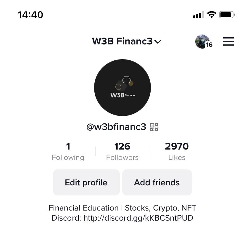 GM Investors!💯

Thank you for the support on TikTok!❤️

Here's to more success and great content to come!🥂