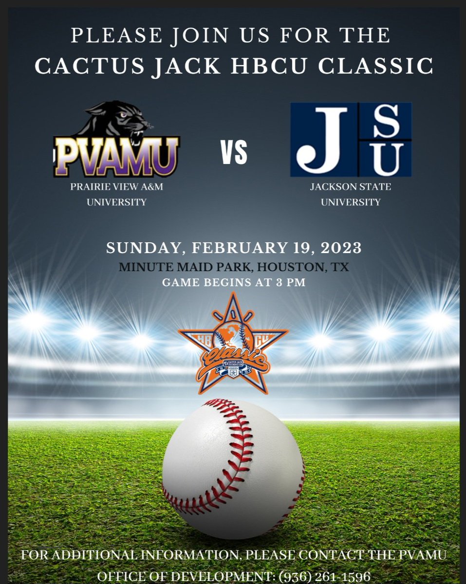PVAMUAlumni's tweet photo. #pvamu_oaa
πππΎβΎοΈ
Game 3 @ 3:00 p.m.
Today I'm hosting PVAMU 2012 Baseball SWAC Championship team members, more Baseball Alumni, SHOF'ers, Coaches ...
.... I might have a few gifts for alumni in the stadium.
#pvamuBaseballAlumni
#pvamuSHOF
#hbcuclassic
πππΎβΎοΈ https://t.co/6eRKXhlWst