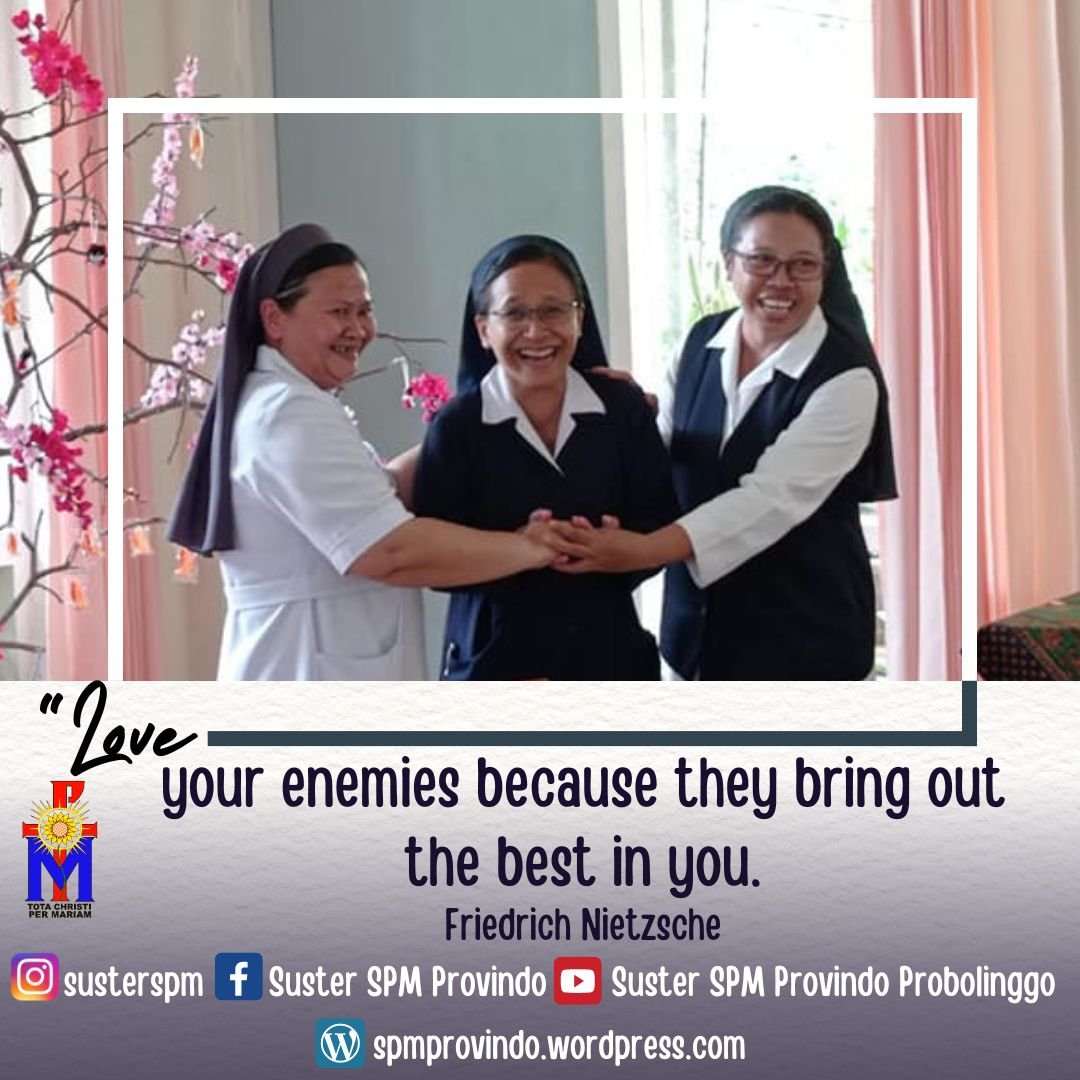 dolphinespm's tweet photo. Love your enemy.

"Aku berkata kepadamu: Kasihilah musuhmu dan berdoalah bagi mereka yang menganiaya kamu." Mat 5:44 https://t.co/4zKKDpjdkA