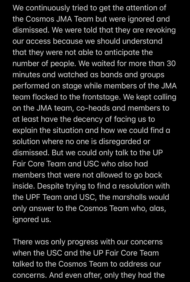 izadolores_'s tweet photo. Just wanted to share our experience with the UP Fair Cosmos, Cosmos do better!

#UPFair2023 #Cosmos2023 https://t.co/jRcbvodI6B