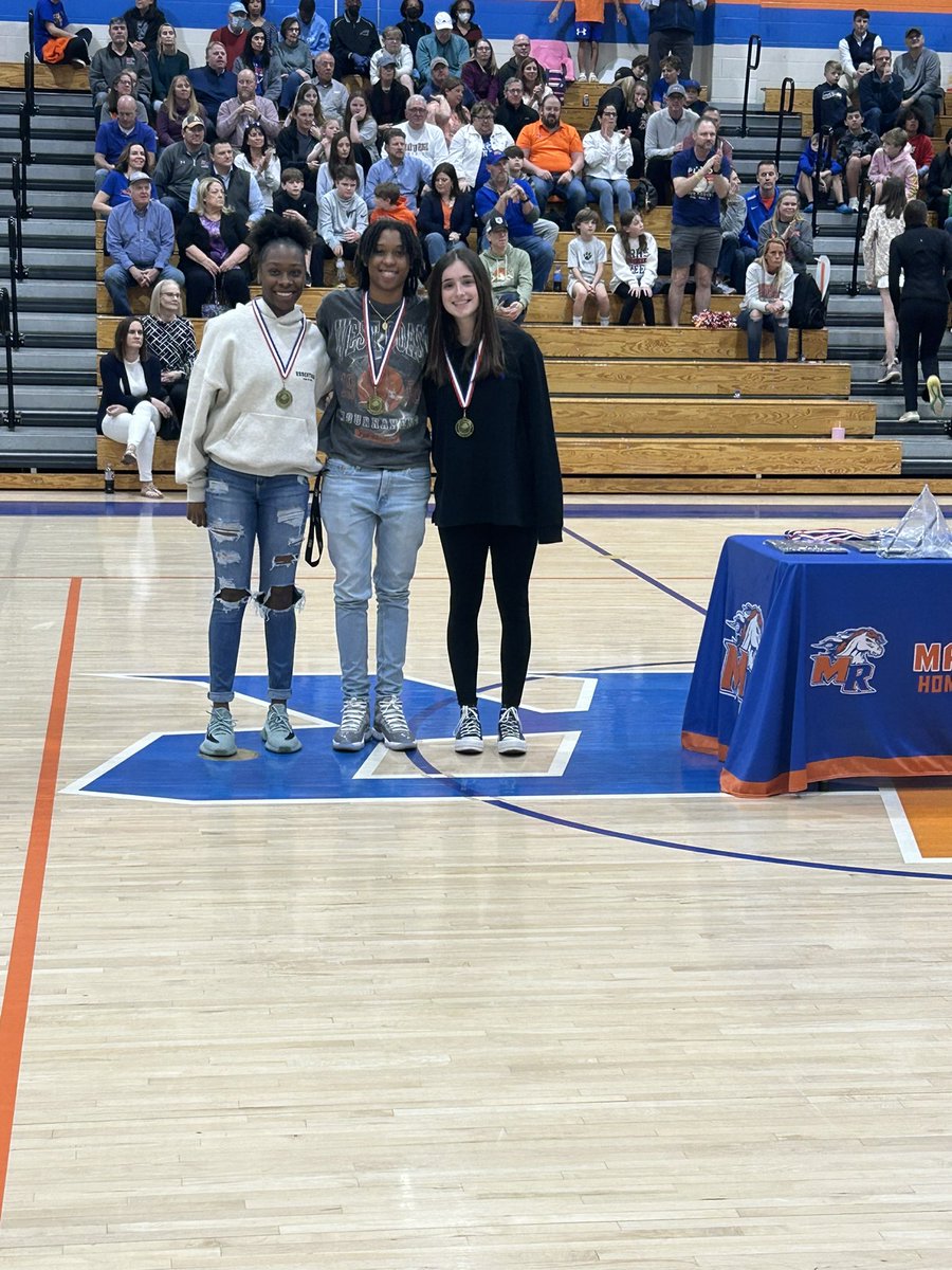 Our All Conference girls. Tyra Robinson, Aree Meaders, and Laura Pascual.