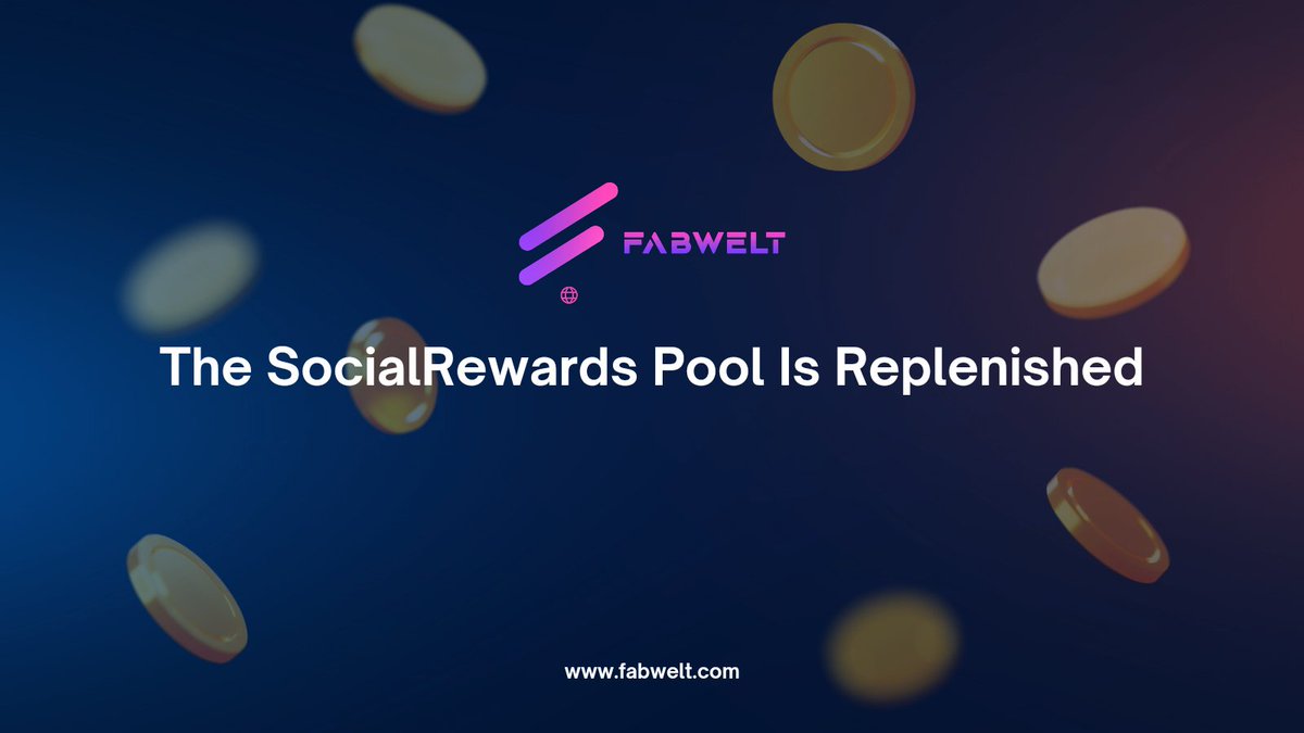 FabweltToken's tweet photo. Attention, #Welties!

🎁 As promised, we have already added another 250,000 $WELT tokens to the #SocialRewards pool.

If you haven't claimed your rewards yet, please do now before the pool runs out! ⏳️

We thank you all for your patience and cooperation! 💕 https://t.co/0i1hk3z7uO