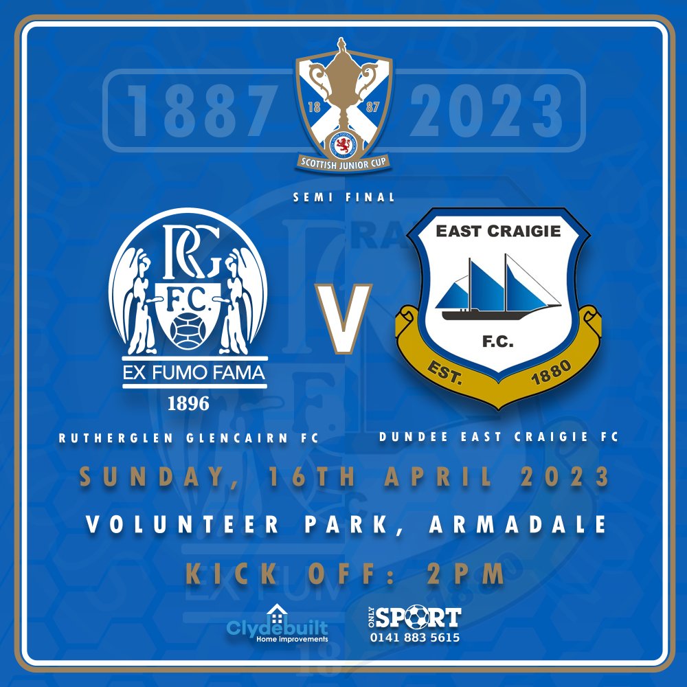 Rutherglen Glencairn FC on Twitter "The date and venue for our semi
