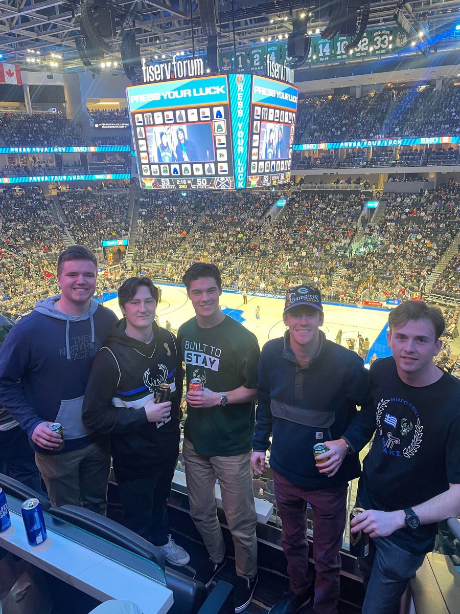Our lucky winners from our Bucks Game raffle. A additional perk that the Fiserv Forum is right next door. #MKE #LPC #YouBelongHere #DowntownMKE