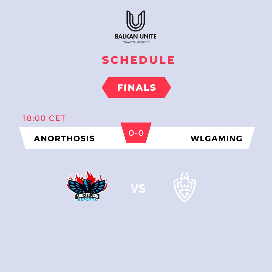 BALKAN UNITE FINAL

<a href="/anoesports/">Anorthosis Famagusta Esports</a>  vs <a href="/WLGgr/">WLGaming Esports</a> | BO5 | 18:00 CET

twitch.tv/balkan_unite