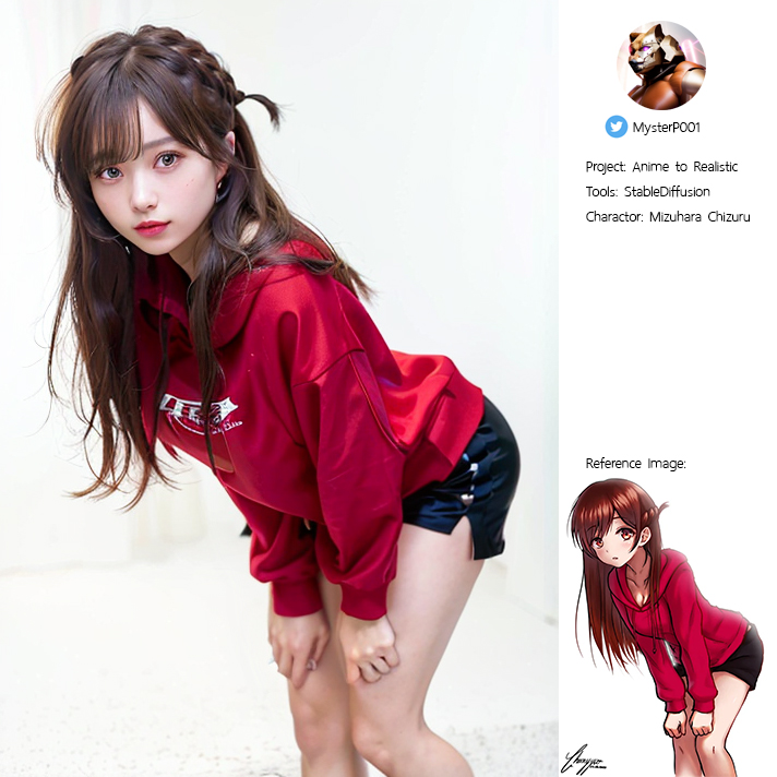 MysterP001's tweet photo. Mizuhara Chizuru Ai Art
.
Image 03: Redhood
.
#AiArt #StableDiffusion #MizuharaChizuru #WaifuProject https://t.co/brrB6l4MFH