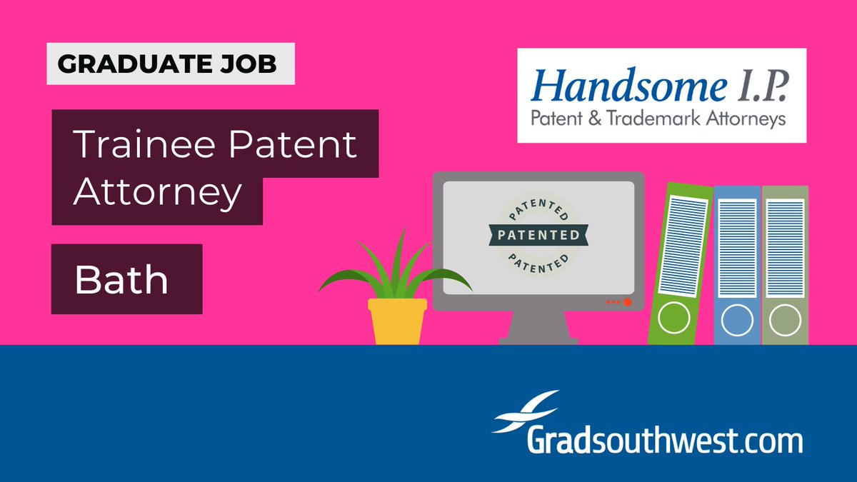 Trainee Patent Attorney | £30K | #Bath!
👉#Mechanical/#electrical sectors
Good work-life balance & #career progression. 
You'll need a degree in #maths / #physics / similar. 
👉 More info at: gradsouthwest.com/jobs/trainee-p…

#patents #IP #bathjobs #graduatejobs #patentattorney