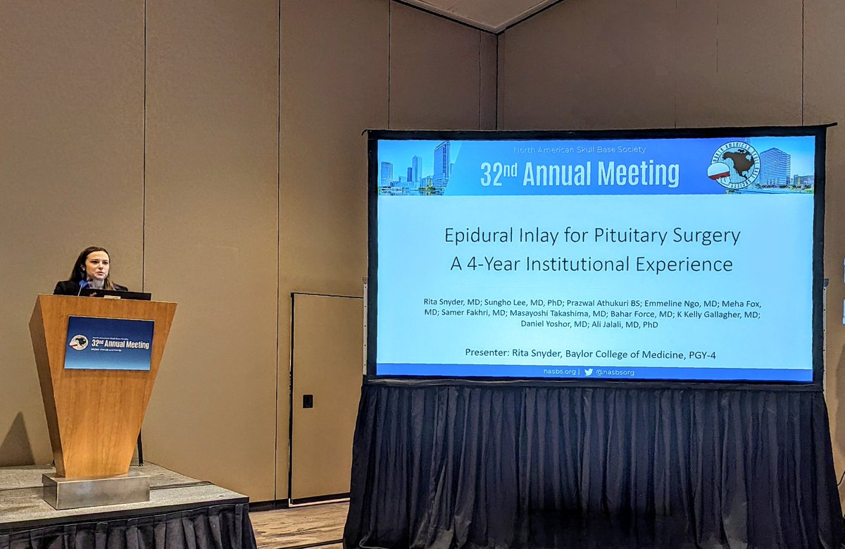 Ali Jalali (@alijalalimdphd) on Twitter photo Proud of our <a href="/BCMNeurosurgery/">BCM Neurosurgery</a> residents Dr. Caroline Hadley and Dr. Rita Snyder presenting their findings on skull base tumor at <a href="/NASBSorg/">NASBS</a> 2023. <a href="/DoctorGRao/">Ganesh Rao M.D.</a> <a href="/akashjp330/">Akash Patel</a> Proud of our <a href="/BCMNeurosurgery/">BCM Neurosurgery</a> residents Dr. Caroline Hadley and Dr. Rita Snyder presenting their findings on skull base tumor at <a href="/NASBSorg/">NASBS</a> 2023. <a href="/DoctorGRao/">Ganesh Rao M.D.</a> <a href="/akashjp330/">Akash Patel</a>