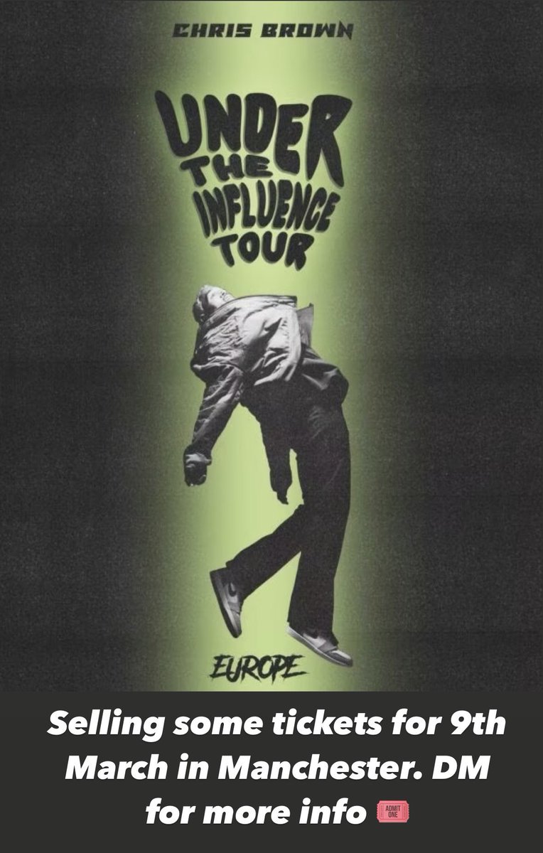 naj_ak's tweet photo. x2 Chris Brown (under the influence tour) seated tickets available for Manchester 9th March. DM for more info 🎟️ #chrisbrown #UnderTheInfluenceTour #chrisbrowntickets #chrisbrownmanchester #ticketmaster https://t.co/YKbbJuV04d