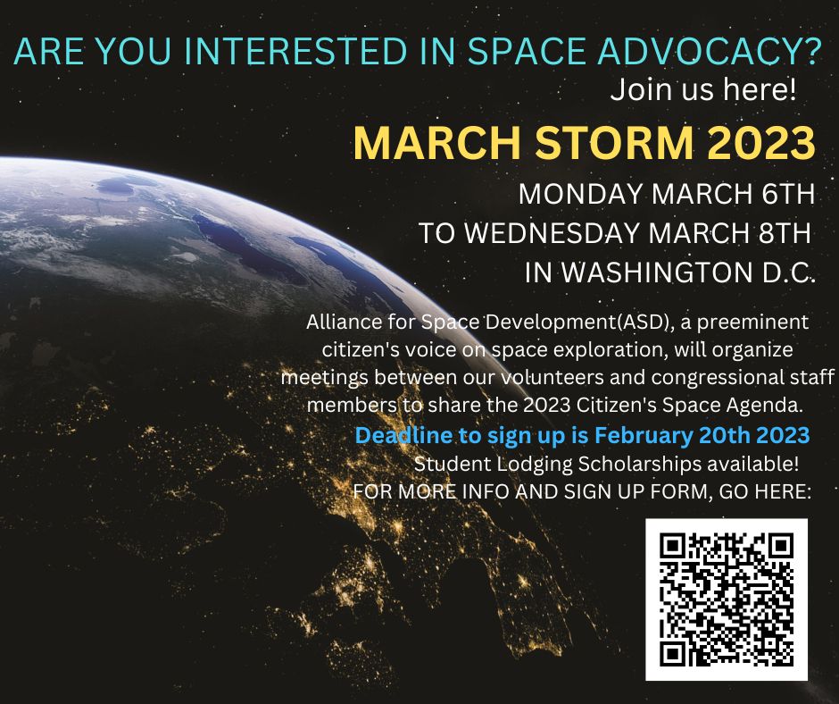 62MileClub's tweet photo. Are you in interested in space advocacy? Join March Storm 2023. Deadline to sign up is February 20th
#marchstorm #congress #marchstorm2023 #spaceadvocacy https://t.co/IfUEZWCJ8c