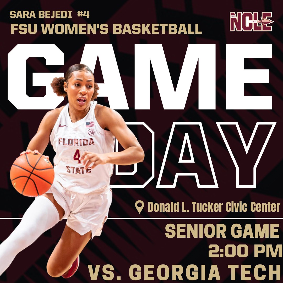 thenolezone's tweet image. 📣 GAMEDAAYYYY 📣 

WBB takes on Georgia Tech TODAY at 2pm in the Tuck for their SENIOR GAME! The Tuck will be hosting a Party on the Plaza starting at NOON, so come hang with us before the game!

Let's send our amazing seniors off the right way! GO 'NOLES 🔥 🍢 

#thenolezone