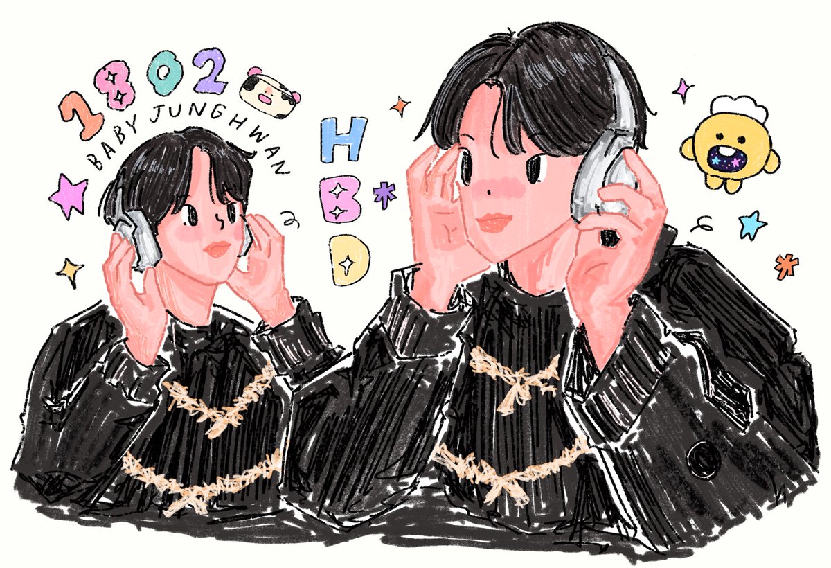 —꒰ happy birthday ꒱ ⤾·˚ ༘ ◡̈ 🎧💖🎂🍩✨ #소정환 #SOJUNGHWAN #HELLOitsJUNGHWANday #TREASUREfanart #artworkทึเม