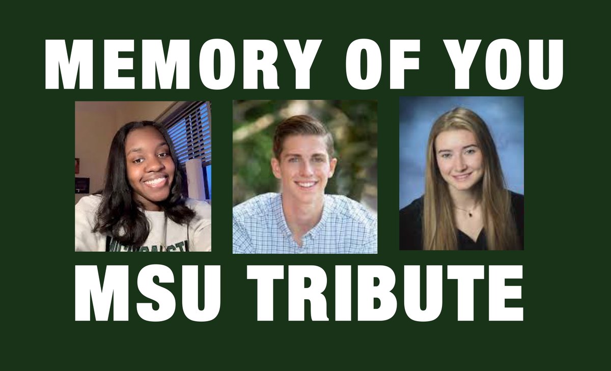 MSU Memorial Tribute Memory of You remembers those lost as people unite today for Spartan Sunday youtube.com/watch?v=-WhcO7…   #SpartanSunday #MichiganStateUniversity #MSU #Memoryofyou  #Alwaysaspartan
