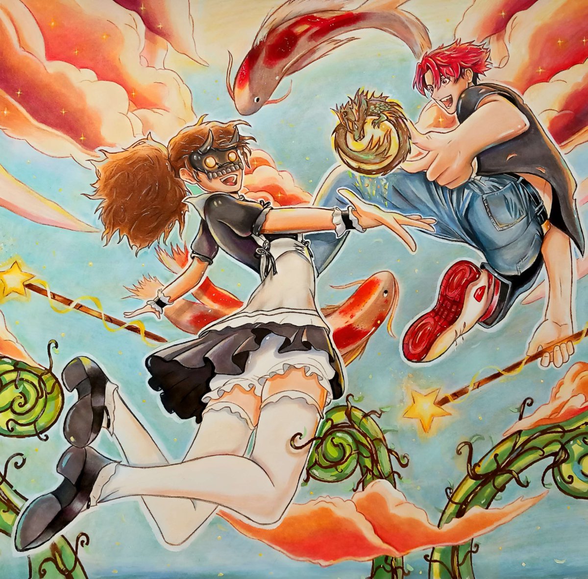 arabellaert's tweet photo. Finally finished the drawing for the art contest.That was my first time doing a drawing this big so it took a little bit longer .My pencils are dead at the moment LOL😭. And I saw so many amazing fanarts for the contest! Can't wait to see who wins.🤗❤️@ether @visionofviii #E10K https://t.co/SQZwNQUwWY