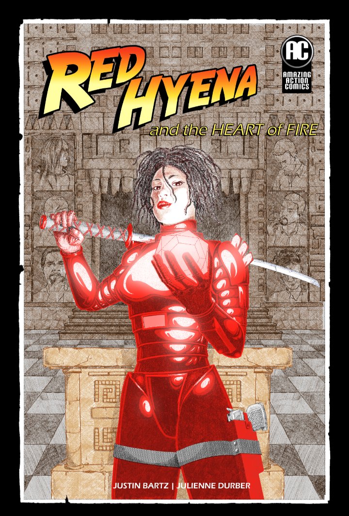 My book Red Hyena and the Heart of Fire will be available soon from @amazingactionc I hope you're all ready for this action packed comic! #indie #comics #indiecomics #womenincomics #SundayMorning