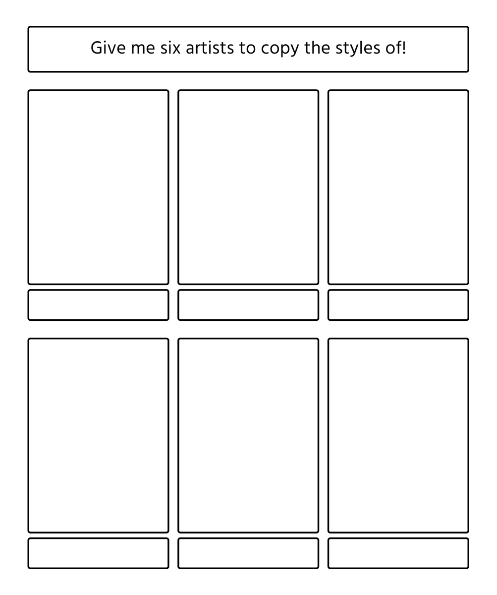 I want to try drawing my ocs in other artists styles!
Any artist works, as long as they're someone other than you 😈
Just please don't @ them directly if they're here on twitter 💦
I'll try to get these done one a day but since I'm taking care of comms too it might take a bit