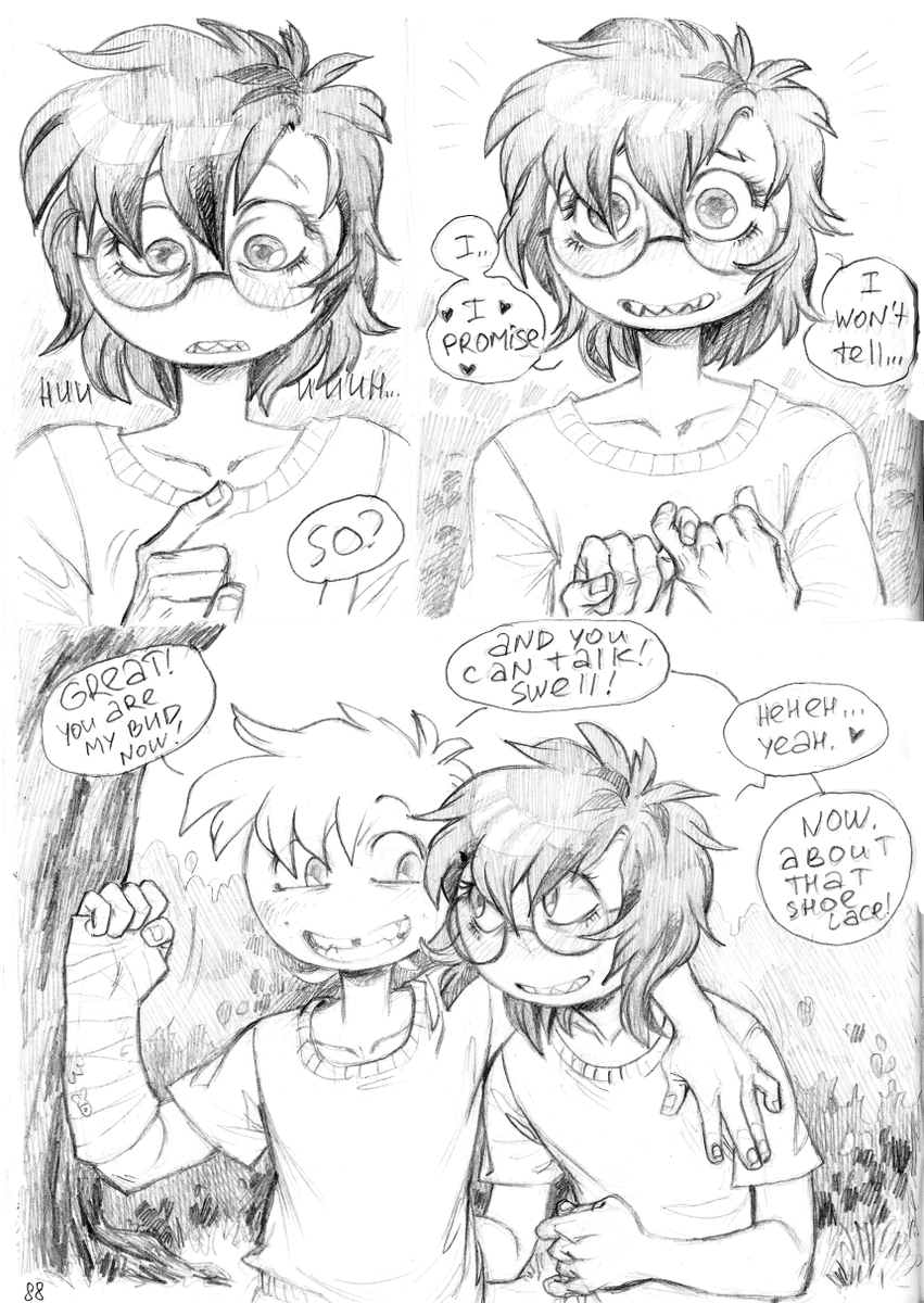 MaddSadtodd's tweet photo. This is one of "what if"'s. What would've happened if they've met when they were kids. (Wayne's one yeal younger than Peter. But he has like an active hyperpower of 8 kids... his personality would overwhelm Peter.)
#YourBoyfriendGame #YourBoyfriendfanart https://t.co/7wLSnDlssm