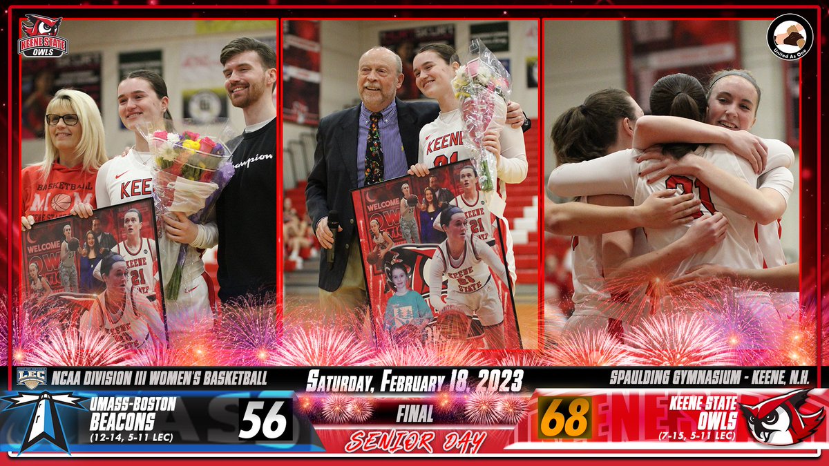.<a href="/KeeneWBB/">Keene State WBB</a> Starts Day With Touching Moment, End Day By Clinching LEC Tournament Spot Behind Three Double-Figure Scorers
keeneowls.com/news/2023/2/18…
Coach Boucher Postgame: youtube.com/watch?v=Q7YVVA…
<a href="/durnford_kenzie/">kenzie durnford</a> Postgame: youtube.com/watch?v=NFqXLU…