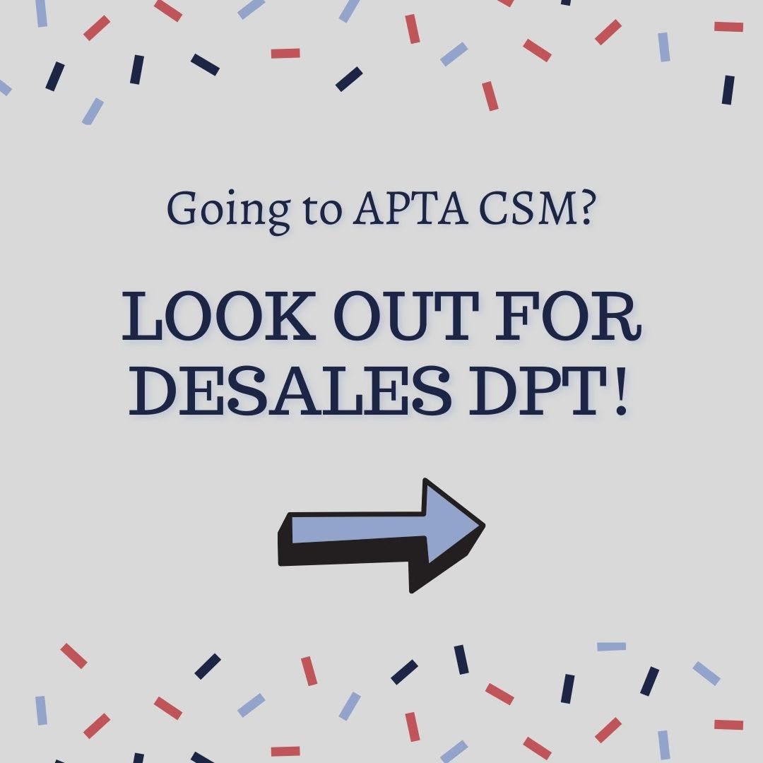 DeSalesDPT's tweet photo. (1/3) We are so proud of our students and faculty who will be participating in @APTAtweets  CSM this coming week! 👏 https://t.co/OF1mYzeDl8