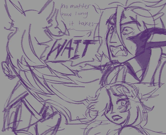 //suggestive text ? Hiiii, back at it again with star guardian angst  but its ok bc they get a happy ending <3 #xayah #rakan #artoflegends 