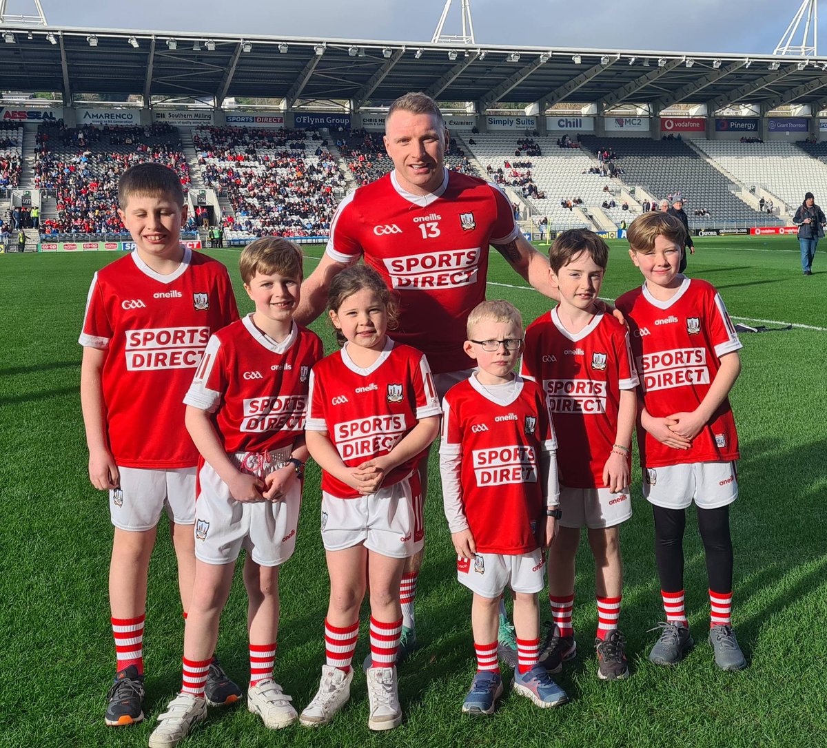 Cork GAA's tweet "Thank you to our team mascots today. What a great job you did. Thanks to our