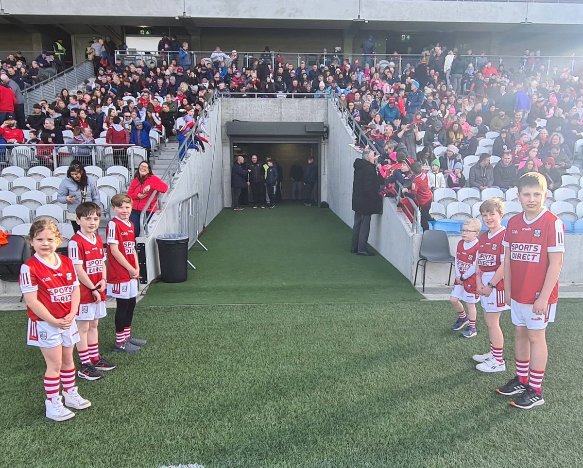 Cork GAA's tweet "Thank you to our team mascots today. What a great job you did. Thanks to our