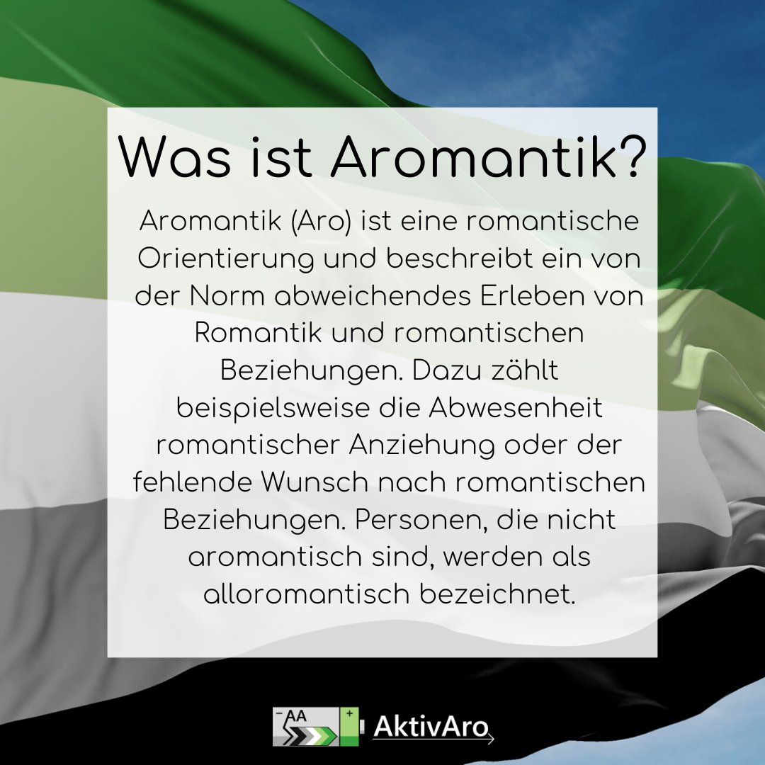 Aktiv_Aro's tweet photo. Was ist Aromantik?
Aromantik (Aro) ist eine romantische Orientierung und beschreibt ein von der Norm abweichendes Erleben von Romantik und romantischen Beziehungen.
#aromantik #asaw #aromanticspectrumweek #arospecweek #aromantic #aro #aroweek #aromantisch #arospektrum https://t.co/wai447qCkF