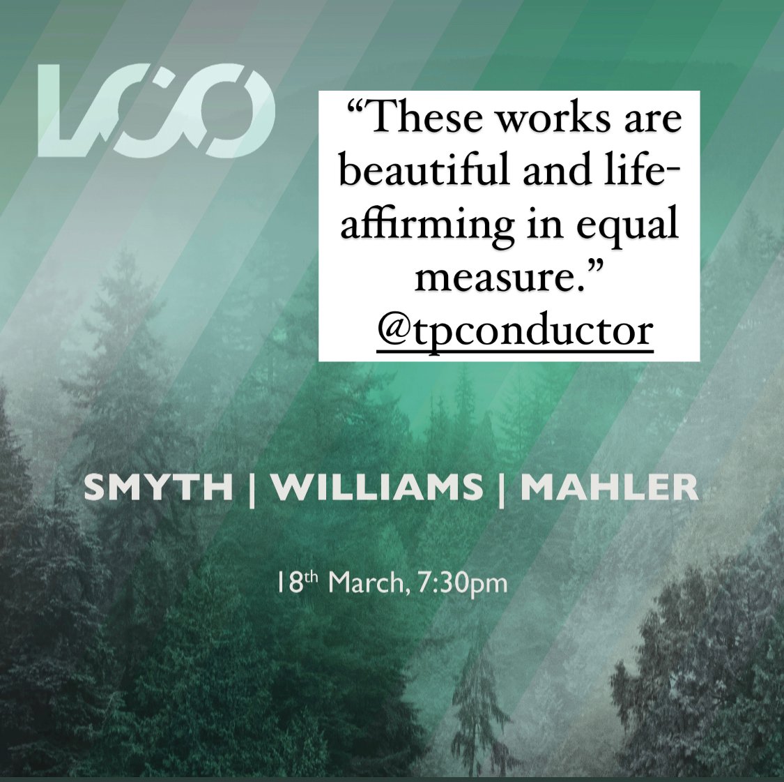 Have you booked your tickets yet? Come along on Sat 18 March and hear Mahler's 1st, the overture to The Wreckers by #EthelSmyth and the violin concerto by #GraceWilliams. A trio of uplifting works with elements of nature and folk music.  Book here: bit.ly/3HcTDFx
