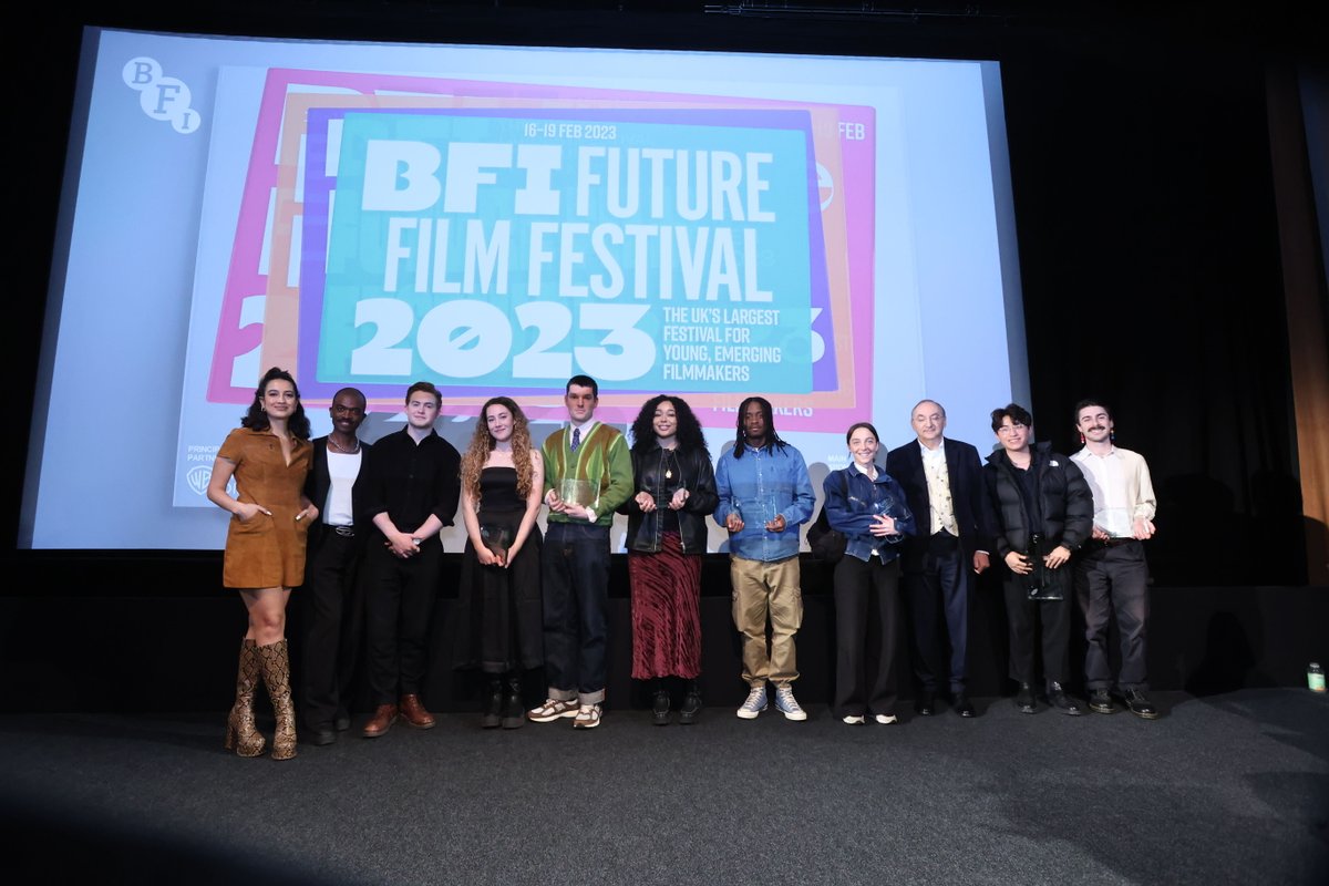 BFIFilmAcademy's tweet photo. Our amazing #BFIFutureFilmFestival awards winners with the main jury after the ceremony. A huge congratulations to all of them! 

@BFI https://t.co/2Oy3qd1021