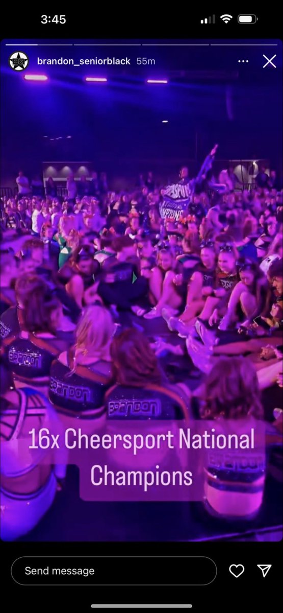 cheerUPDATES's tweet photo. Congratulations @BrandonSrBlack — on another #CHEERSPORT Nationals win. 

Fast Fact: Today’s win marks the 16 overall win, and 12th consecutive win for @BrandonAllstars in the Small Coed Division. Senior Black has won every year since 2011. https://t.co/k3eBfcVlA8