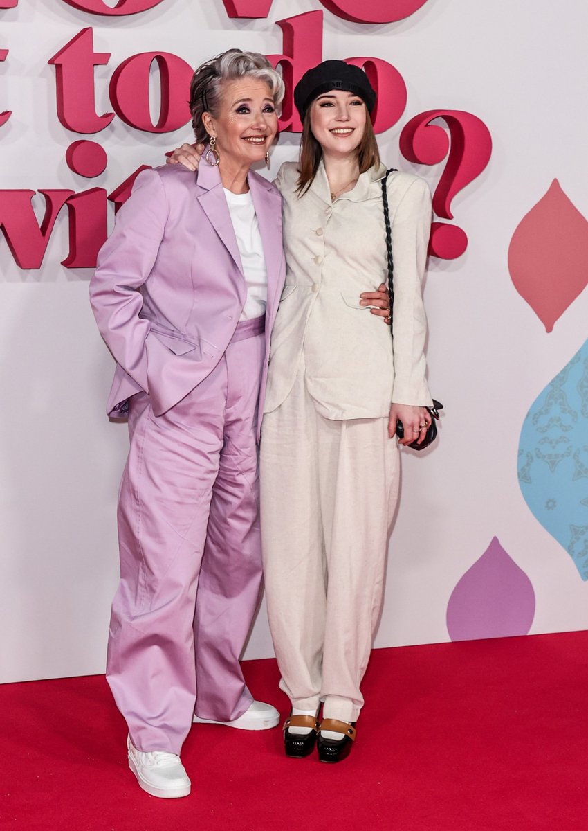 Dame #EmmaThompson DBE With Daughter #GaiaWise At the London Premiere of #WhatsLoveGotToDoWithIt 13th February 2023