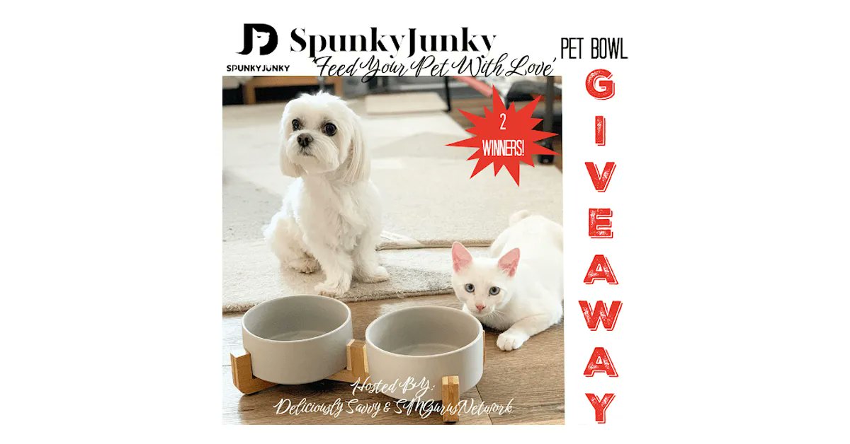 GooseGiveaways's tweet photo. Last chance for pet lovers! Enter our #SpunkyJunky Pet Bowl Giveaway daily for a chance to win a custom pet bowl. Ends Tomorrow - Enter now: https://t.co/6878lSuxmB
#dailyentry #petbowl #giveaway #pets #lastchance @DeliciouslySavv @SpunkyJunky1 https://t.co/NFtY9SSfXu