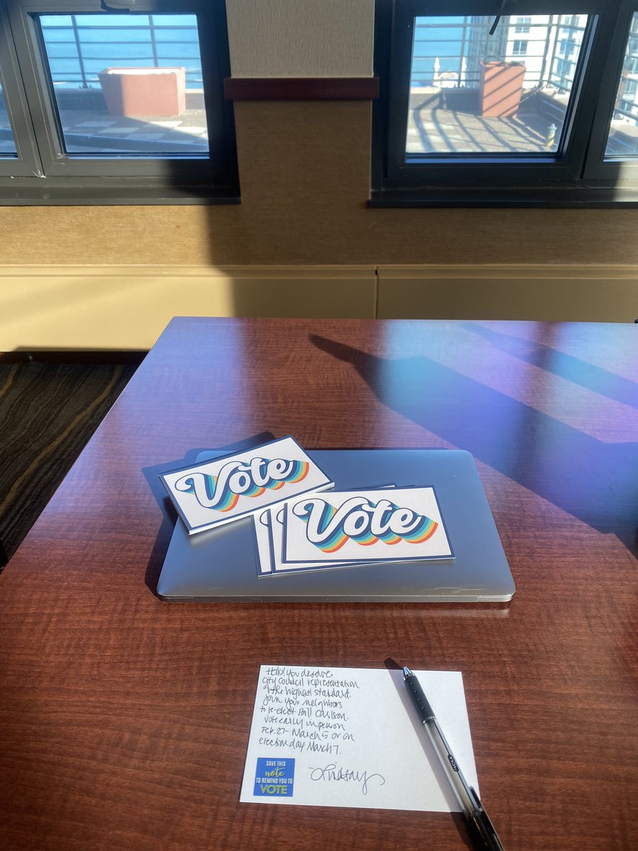 Sunday postcards with a view. This batch heading to FL #PostcardsToVoters