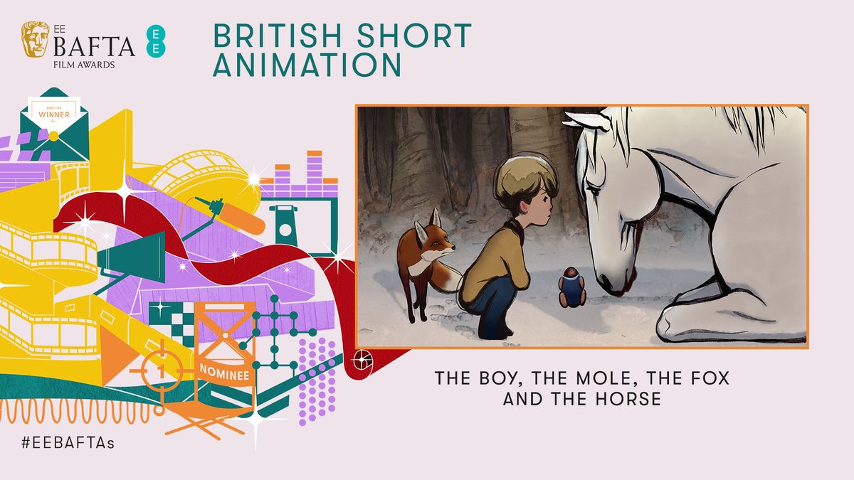 The winner of British Short Animation goes to The Boy, The Mole, The Fox and The Horse! #EEBAFTAs