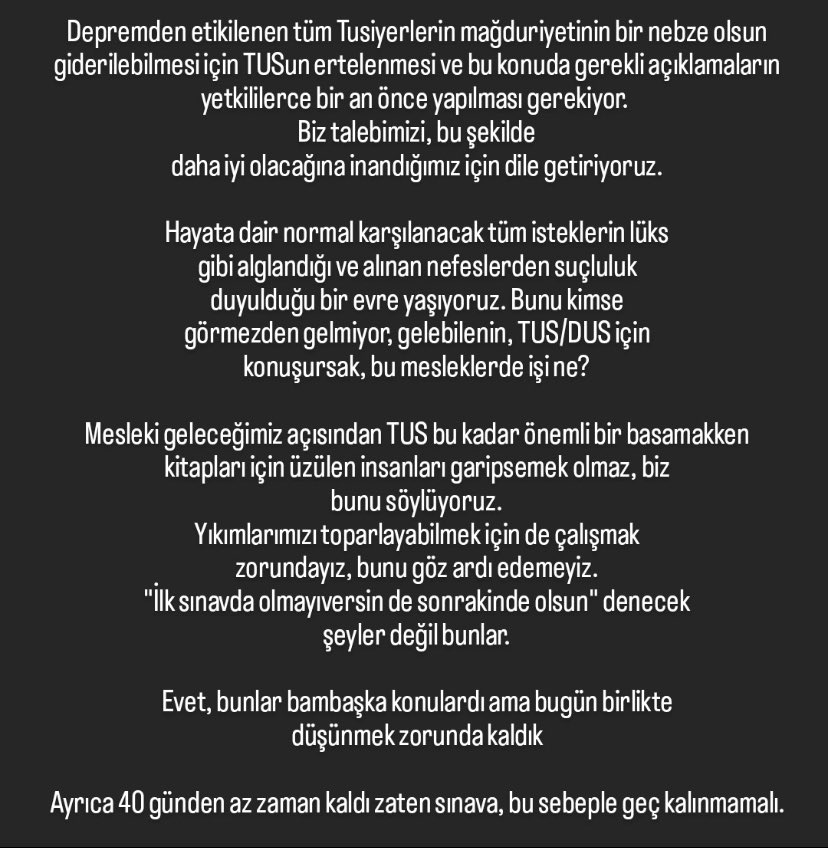 DilaraaaDemir's tweet photo. @drfahrettinkoca #tusertelensin lütfen sesimizi duyun! @drfahrettinkoca @OSYMbaskanligi  @ersoy_bayramali https://t.co/OJGD9nGSet