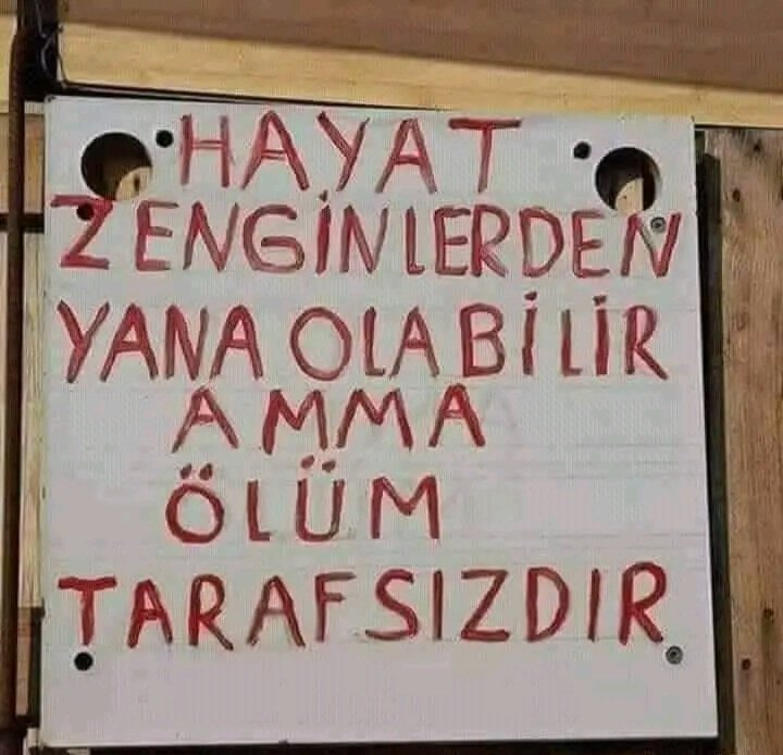 Bunu unutmayın zenginler, zengin fakir bir olacak alt tabanı 3 metrelik kefene sahibiz