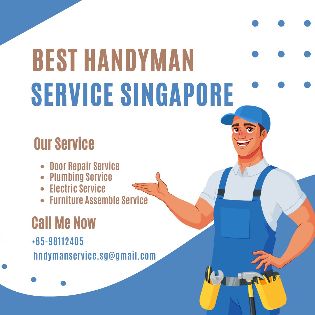 hndymanservice's tweet image. Handyman Service Singapore - We Provide Electrical, Plumbing, Door Repair, Painting, Sliding Door Repair, Drilling, Assemble, Repairing, and All Types of Handyman Services Whole Singapore
.
.
📞 Call/Whatsapp: +65-98112405
🌐 Website: handymanservice-sg.com

#Singapore #handyman